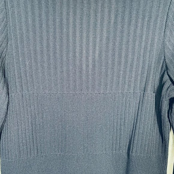 Misook Black Ribbed Cardigan Leopard Ruffle XS - Picture 5 of 5